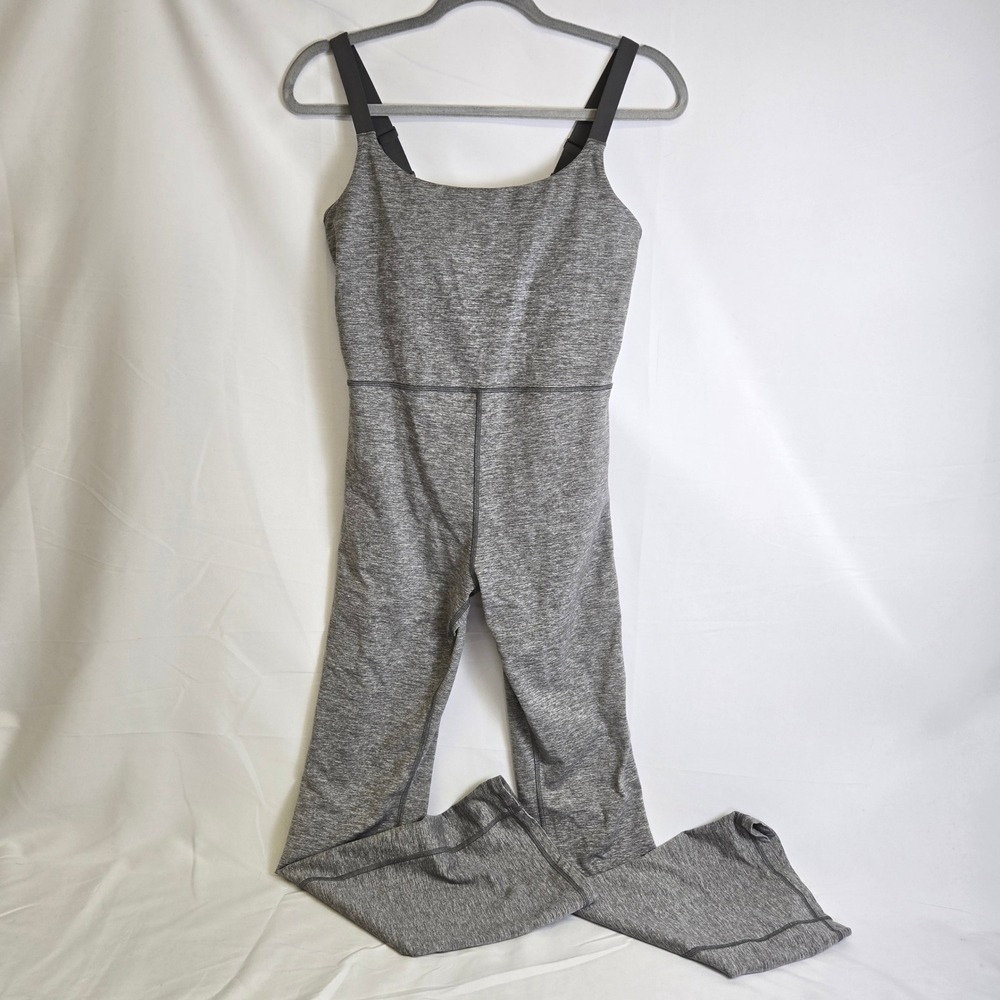 Offline by Aerie The Hugger Bootcut Jumpsuit Gray Sleeveless Adjustable Straps M